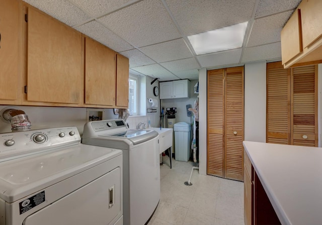 1213 Rose Ct, Bartlett, IL 60103 - laundry area featuring cabinet space and separate washer and dryer