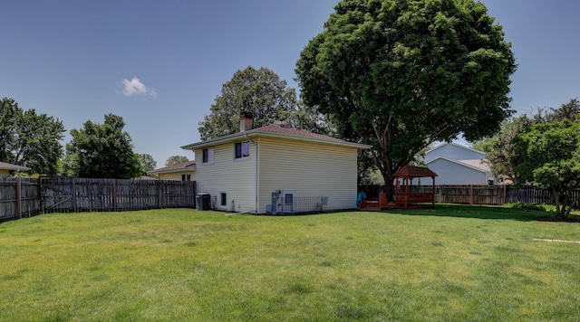 1213 Rose Ct, Bartlett, IL 60103 - fenced backyard featuring a gazebo