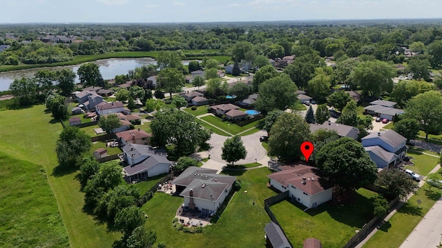 1213 Rose Ct, Bartlett, IL 60103 - aerial overview of property's location featuring nearby suburban area and a nearby body of water