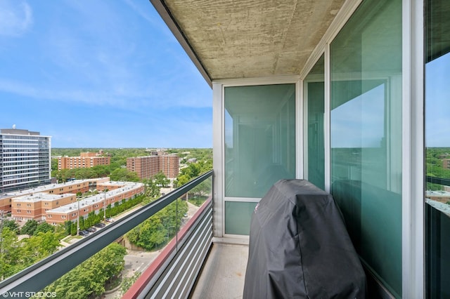 800 Elgin Rd Unit 1406, Evanston, IL 60201 - balcony featuring a city view and a grill