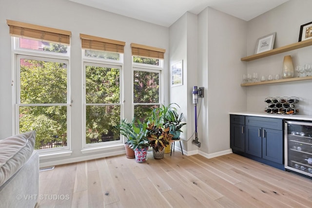 843 W College Pkwy, Chicago, IL 60608 - indoor dry bar with beverage cooler and light wood finished floors