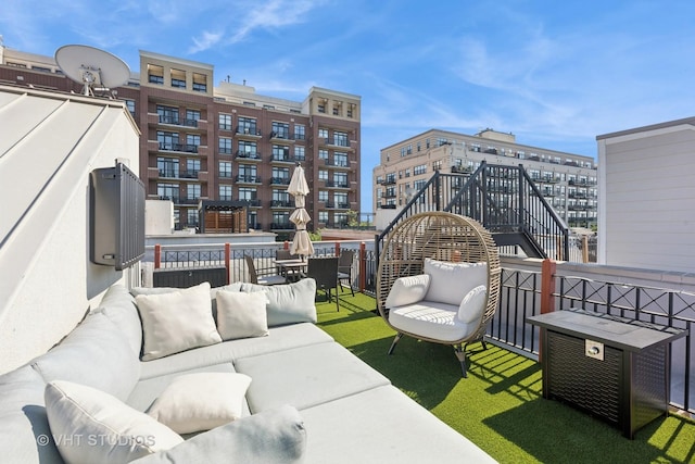 843 W College Pkwy, Chicago, IL 60608 - patio / terrace featuring an outdoor living space and a city view