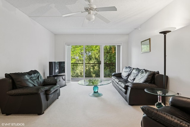 5055 W Madison St Unit 411, Skokie, IL 60077 - carpeted living area featuring a ceiling fan
