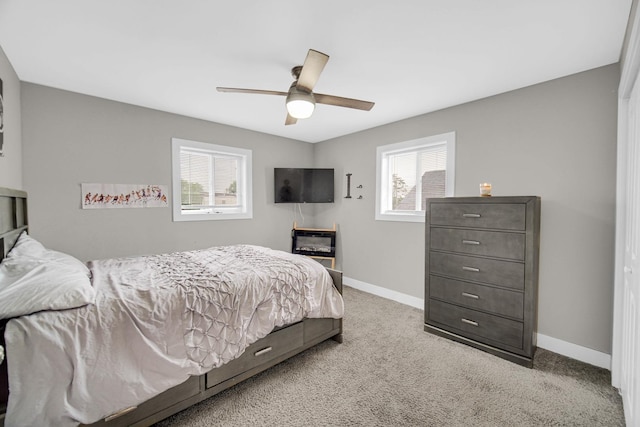 1028 N Lavergne Ave, Chicago, IL 60651 - carpeted bedroom featuring baseboards and a ceiling fan