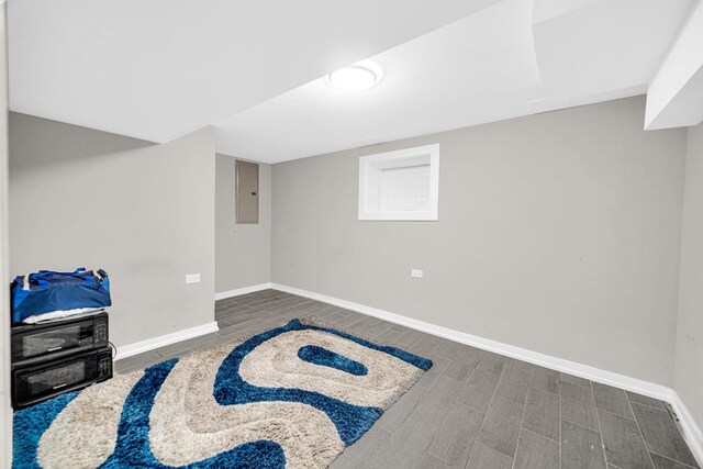 1028 N Lavergne Ave, Chicago, IL 60651 - finished below grade area with electric panel and wood finish floors