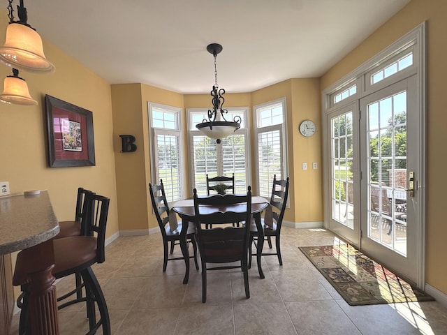 2305 Fox Run Dr, Kankakee, IL 60901 - dining area with light tile patterned floors