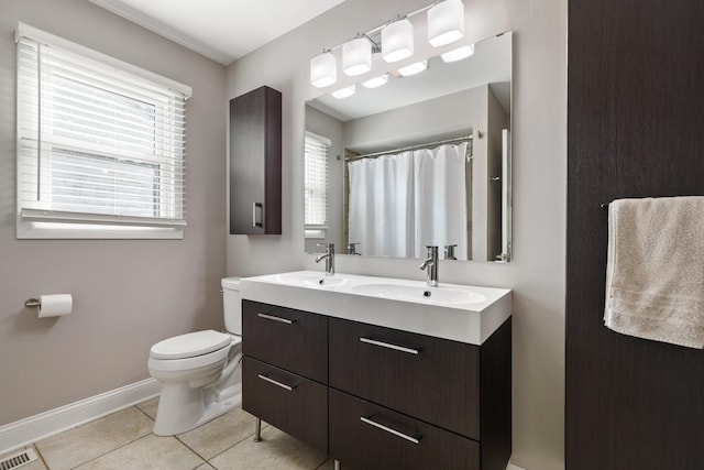 12133 Black Pine Trl, Homer Glen, IL 60491 - full bathroom with double vanity, tile patterned flooring, and healthy amount of natural light