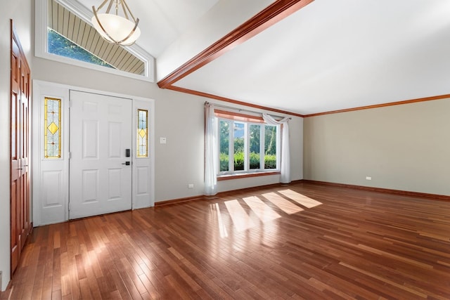 12133 Black Pine Trl, Homer Glen, IL 60491 - entryway with hardwood / wood-style floors and crown molding