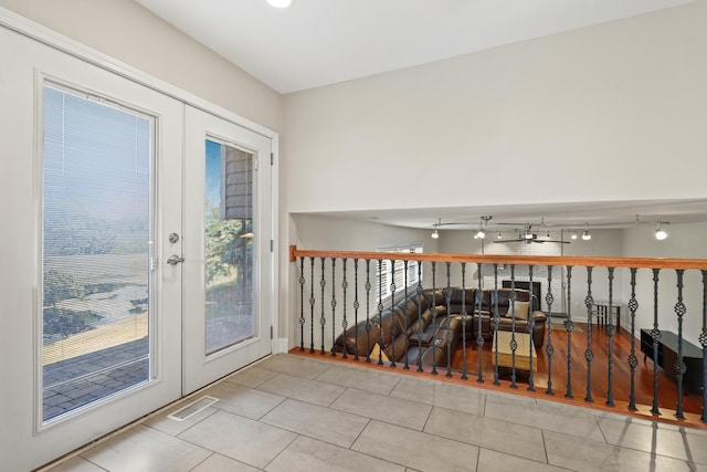 12133 Black Pine Trl, Homer Glen, IL 60491 - entryway featuring french doors and tile patterned flooring