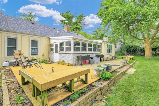 201 E Sherwin Dr, Urbana, IL 61802 - deck with a lawn