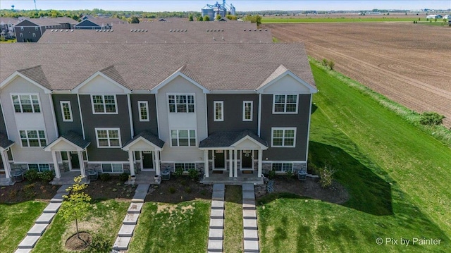 864 Briar Glen Ct, Hampshire, IL 60140 - view of front facade with stone siding and a view of rural / pastoral area