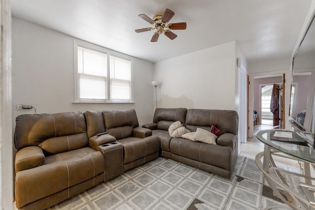 1336 Cuyler Ave, Berwyn, IL 60402 - living area featuring ceiling fan