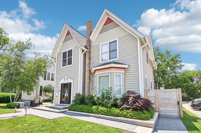 30 S Slusser St, Grayslake, IL 60030 - victorian house with a chimney and a front yard