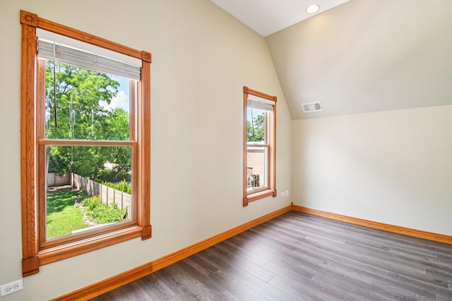 30 S Slusser St, Grayslake, IL 60030 - spare room featuring lofted ceiling and wood finished floors