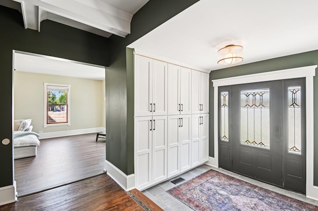 30 S Slusser St, Grayslake, IL 60030 - entrance foyer with baseboards and dark wood-style flooring