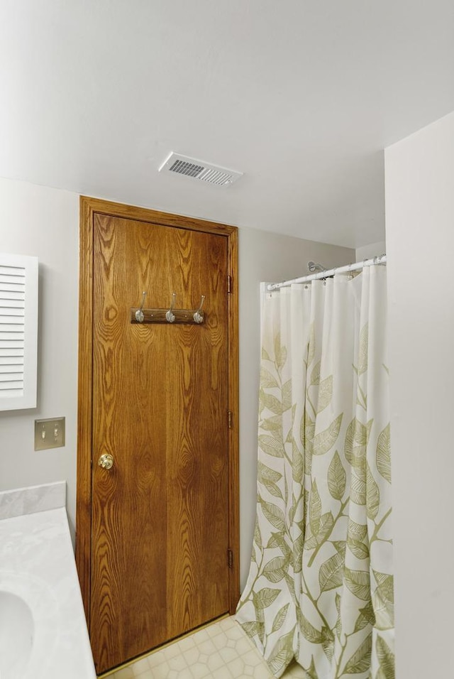 924 Millcreek Cir, Elgin, IL 60123 - bathroom with vanity and curtained shower