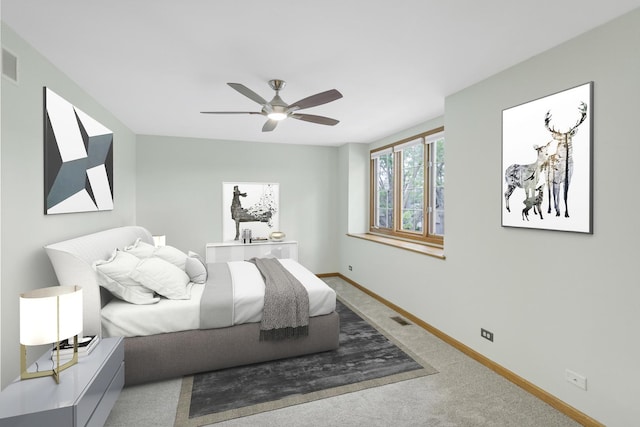 924 Millcreek Cir, Elgin, IL 60123 - bedroom featuring carpet flooring and ceiling fan