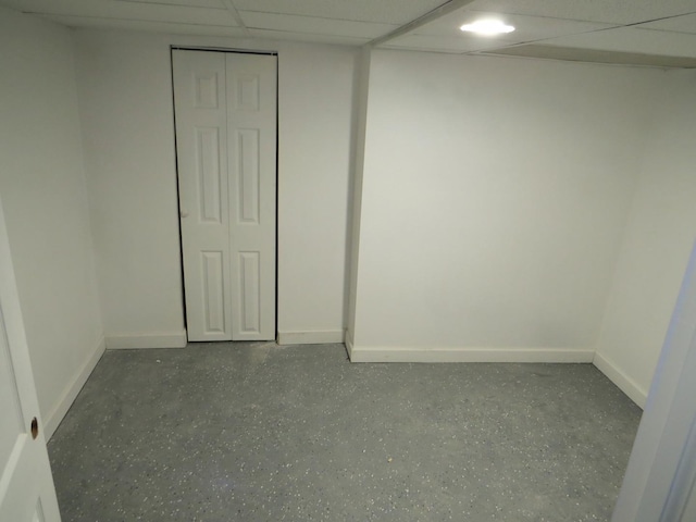 7120 S Eberhart Ave, Chicago, IL 60619 - finished below grade area featuring baseboards and a drop ceiling