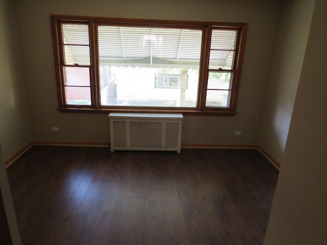 7120 S Eberhart Ave, Chicago, IL 60619 - unfurnished room with radiator heating unit and dark wood finished floors