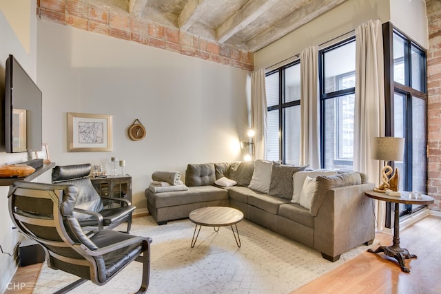 20 N State St Unit 909, Chicago, IL 60602 - living room featuring a towering ceiling and light wood-type flooring