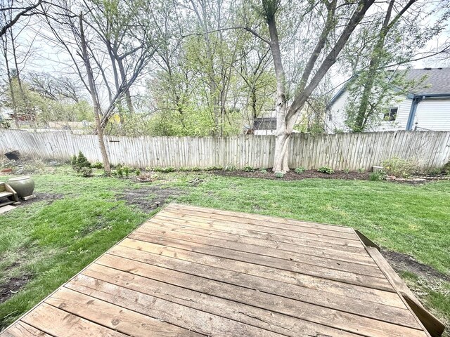 26296 N Green St Unit 5C, Mundelein, IL 60060 - wooden terrace featuring a fenced backyard