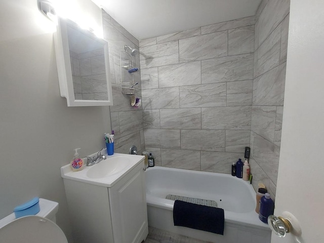 4421 W 87th St, Hometown, IL 60456 - bathroom with vanity and washtub / shower combination