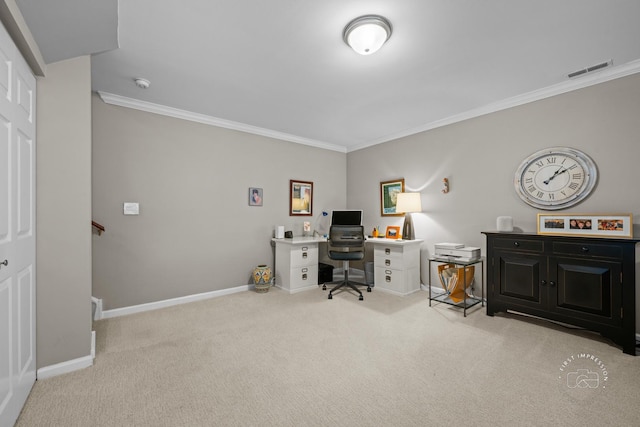 482 River Front Cir, Naperville, IL 60540 - office with ornamental molding and carpet flooring