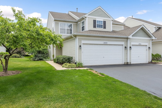 2939 White Thorn Cir Unit 0, Naperville, IL 60564 - multi unit property featuring asphalt driveway, a shingled roof, and a front yard