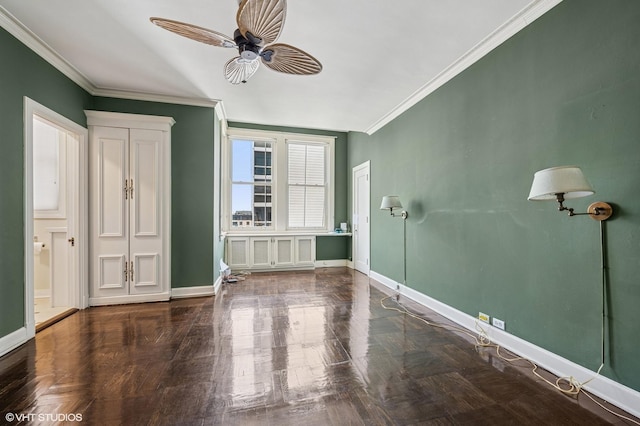1550 N State Pkwy Unit 801, Chicago, IL 60610 - unfurnished room with ceiling fan and crown molding
