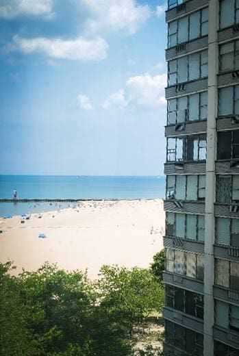 5801 N Sheridan Rd Unit 8A, Chicago, IL 60660 - water view with nearby beach