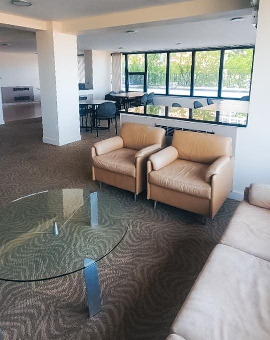 5801 N Sheridan Rd Unit 8A, Chicago, IL 60660 - carpeted living room featuring baseboards