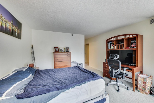 33 W Delaware Pl Unit 13A, Chicago, IL 60610 - bedroom with carpet floors, a textured ceiling, and an office area