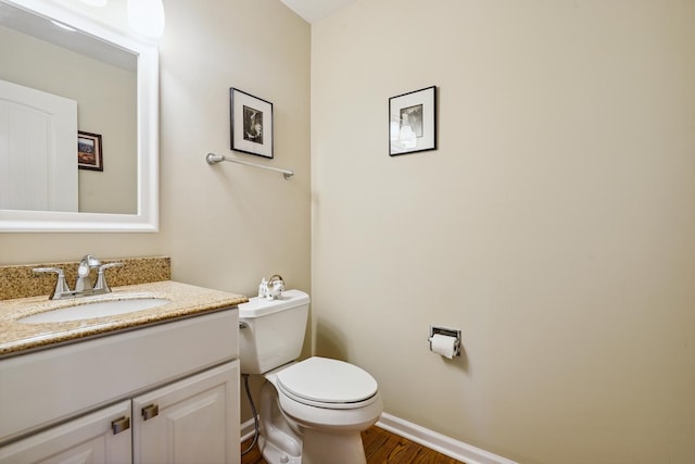 2330 Worthing Dr, Naperville, IL 60565 - half bathroom featuring wood finished floors and vanity
