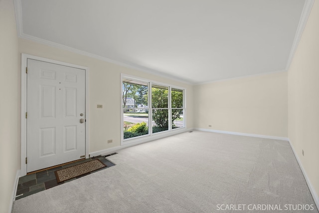 532 E Hawthorne Blvd, Wheaton, IL 60187 - foyer entrance with crown molding and carpet floors