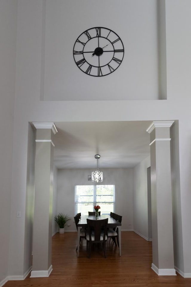 131 Glenbrook Cir, Gilberts, IL 60136 - dining room with wood finished floors and a chandelier