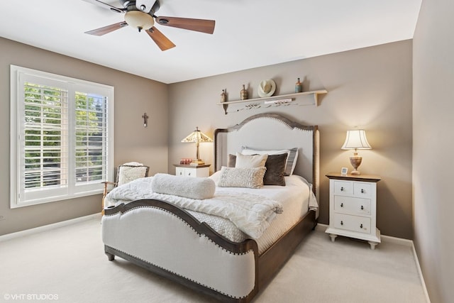 8S241 Dunham Dr, Naperville, IL 60540 - bedroom with light colored carpet and ceiling fan