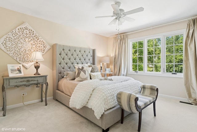 8S241 Dunham Dr, Naperville, IL 60540 - carpeted bedroom with baseboards and a ceiling fan