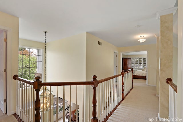 4 Shadow Creek Ct, Lake In The Hills, IL 60156 - hall with an upstairs landing and carpet flooring