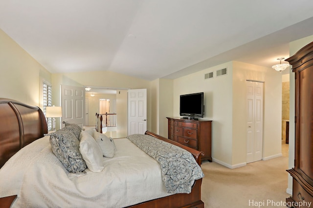 4 Shadow Creek Ct, Lake In The Hills, IL 60156 - bedroom featuring light colored carpet and lofted ceiling