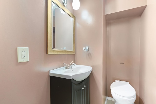 3414 Franklin St, Highland, IN 46322 - half bathroom featuring vanity and toilet