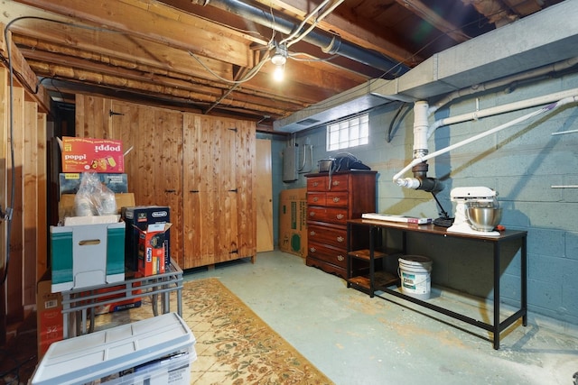3414 Franklin St, Highland, IN 46322 - below grade area featuring concrete block wall