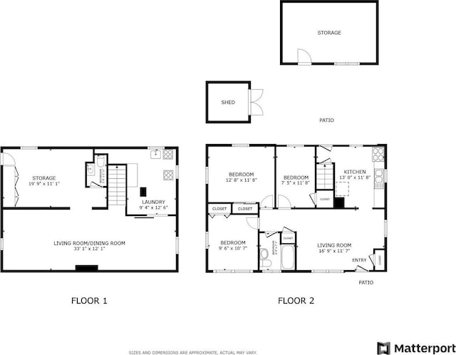 3414 Franklin St, Highland, IN 46322 - view of floor plan / room layout
