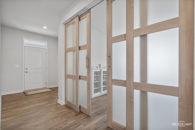 3385 Pecos Cir, Montgomery, IL 60538 - hall featuring wood finished floors and recessed lighting