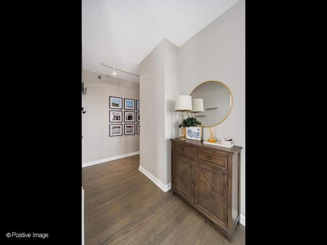 421 W Huron St Unit 1005, Chicago, IL 60654 - hall featuring wood finished floors and track lighting