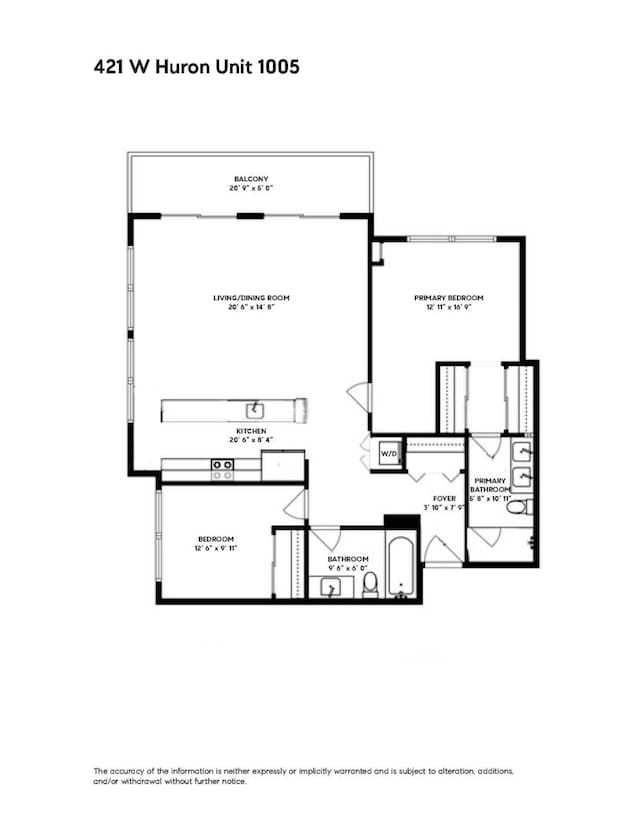 421 W Huron St Unit 1005, Chicago, IL 60654 - view of floor plan / room layout