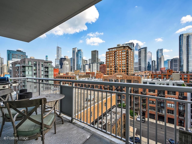 421 W Huron St Unit 1005, Chicago, IL 60654 - balcony featuring a view of skyline