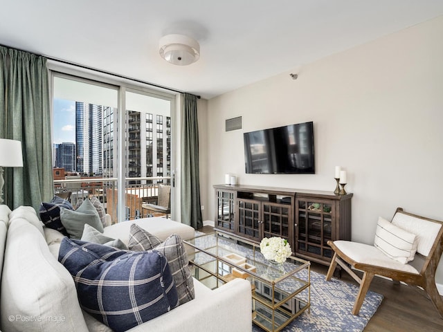 421 W Huron St Unit 1005, Chicago, IL 60654 - living area with wood finished floors and baseboards