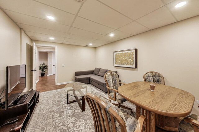 1604 Park Point, Ridge Point, Park Ridge, IL 60068 - bedroom with wood finished floors, a drop ceiling, and recessed lighting