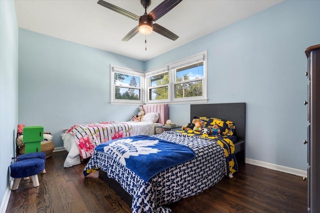 23463 N Meadow Ln, Barrington, IL 60010 - bedroom with wood finished floors and ceiling fan
