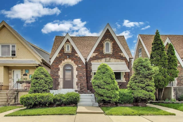6339 S Kostner Ave, Chicago, IL 60629 - tudor-style house featuring brick siding and roof with shingles